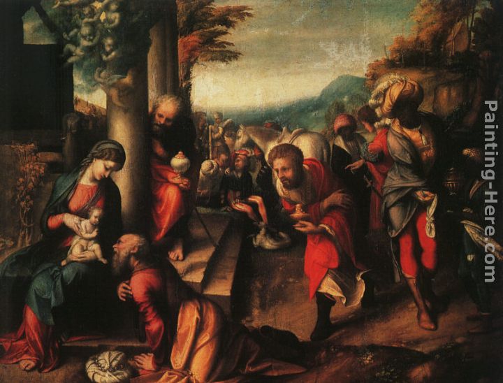 The Adoration of the Magi painting - Correggio The Adoration of the Magi art painting